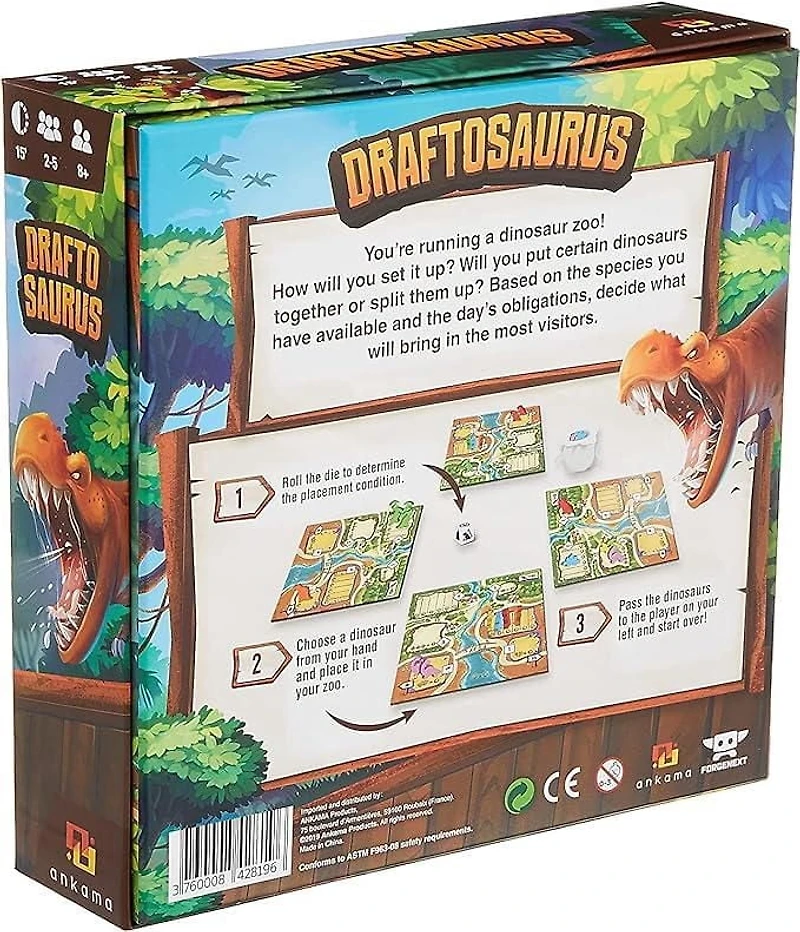 Ankama Draftosaurus - Jeu de société français pour enfants à partir de 8 ans.