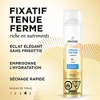 Pantene Strong Hold Hairspray, Level 4, Nutrient-Rich Formula with Pro-Vitamin B5