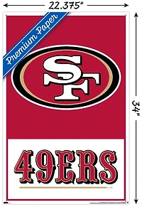NFL San Francisco 49ers - Logo 21 Wall Poster, 22.375" x 34" Framed