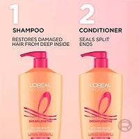 L'Oréal Paris Hair Expertise Dream Lengths Split End Sealing Shampoo, With Castor Oil and Vegetal Keratin for Long, Damaged Hair, 591ml
