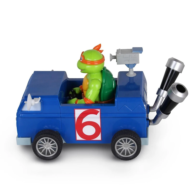 Voiture télécommandée NKOK TMNT Michelangelo Channel 6 (2403) - Bleu/Rouge
