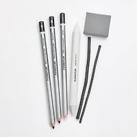 Ensemble de dessin au fusain Staedtler Mars Lumograph, 7 pièces 7 pièces