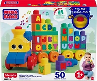 Le Train de l'Alphabet Mega Bloks - 50 Pieces