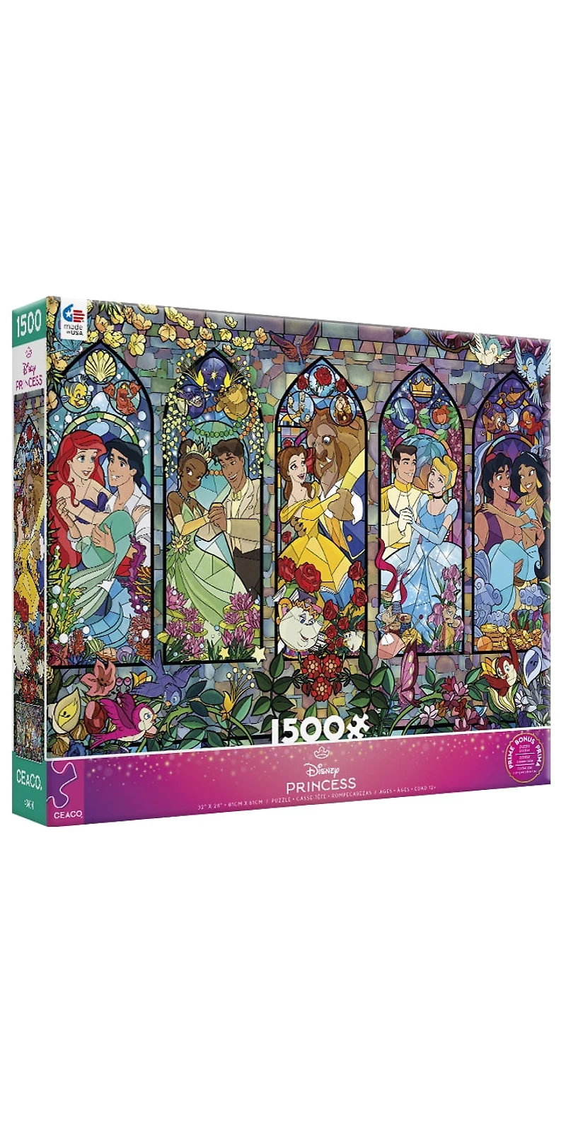 Ceaco Le puzzle Disney Princess Castle Royal Windows - en 1500 pièces