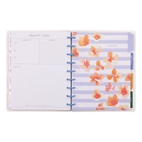Planificateur Simply by Happy Planner mensuel et hebdomadaire Fleurs de cuisine, format classique de 17 cm x 23 cm, juillet 2024 à juin 2025