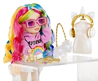 Rainbow High Creative Crystals Amaya - Poupée-mannequin arc-en-ciel de 11 po (28 cm)