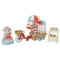 Calico Critters Popcorn Trike, ensemble de jeu pour maison de poupée avec figurine et accessoires