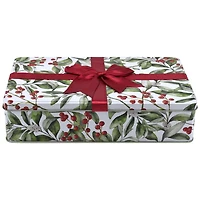 HOLIDAY TIME BOW SQUARE TIN LARGE