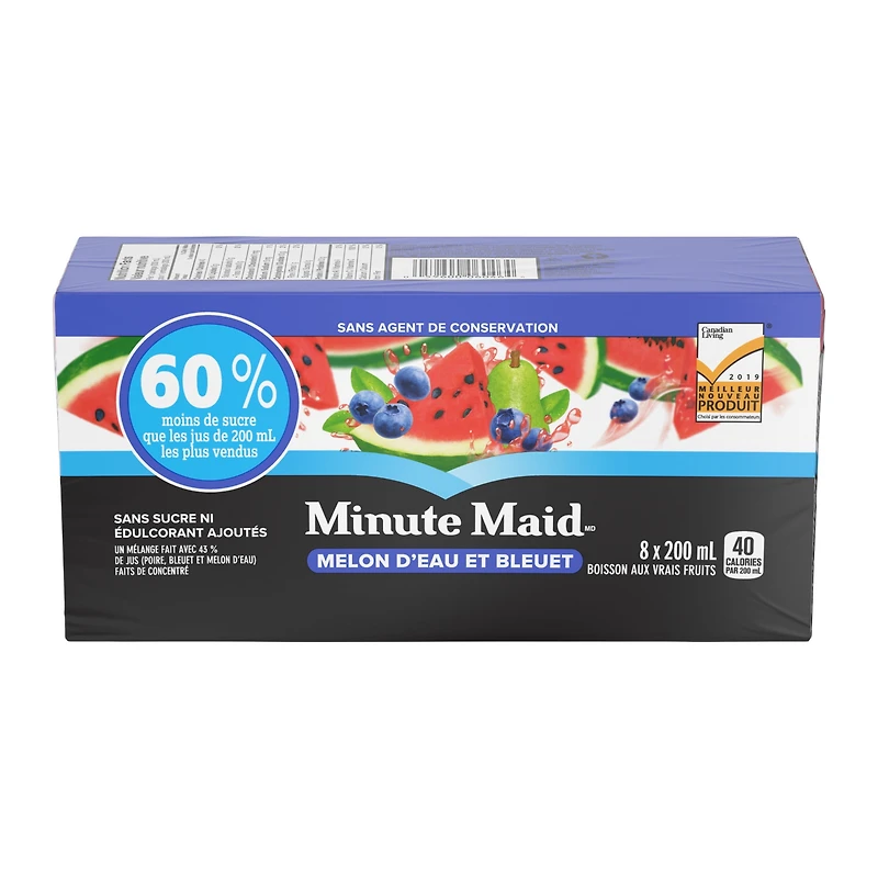 Minute Maid Myrtille pastèque, 200 ml, paquet de 8 200 x ml