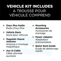 SiriusXM Onyx Plus Satellite Radio with Vehicle Kit + FM Direct Adapter