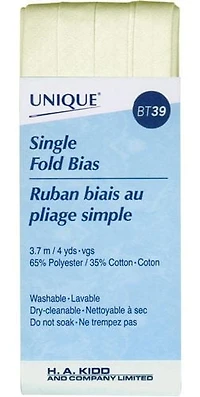 Ruban biais unique à pli unique 13 mm x 3,7 m