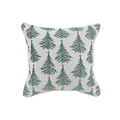 Coussin Tapisserie Arbre 18 X 18 - Lot De 2