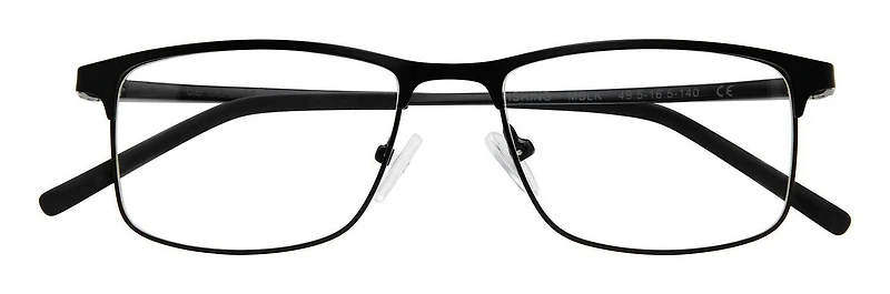 Bio Eyes Mens Prescription Eyeglasses, Pishing, Matte Black, 50-17-140