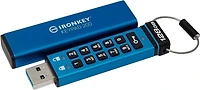 Kingston Ironkey Keypad 200 128GB Encrypted USB | Alphanumeric Keypad | Multi-Pin Access | XTS-AES 256-bit | FIPS 140-3 Level 3 Certified | Brute Force & BadUSB Protection | IKKP200/128GB