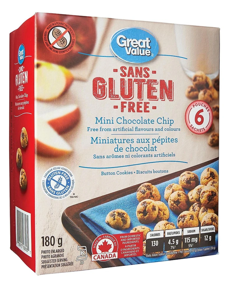 Mini biscuits aux pépites de chocolat de Great Value 180g
