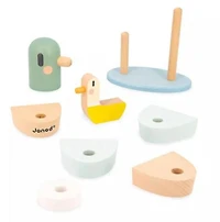 Janod- Sweet Cocoon - Stackable Ducks - Wooden toy - 12 months +, Wooden Blocks