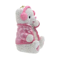 PINK SNOWFLAKE TEDDY GIRL