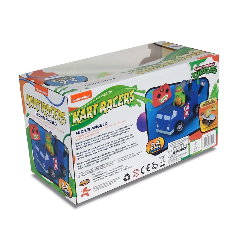 Voiture télécommandée NKOK TMNT Michelangelo Channel 6 (2403) - Bleu/Rouge