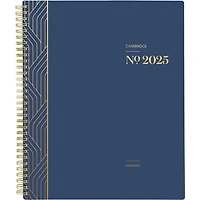 Grand agenda hebdomadaire/mensuel Cambridge Workstyle Balance Bleu Planificateur
