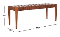 Safavieh Amalia Leather Bench