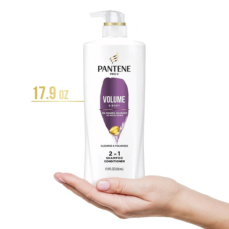 Pantene Sheer Volume 2-in-1 Shampoo & Conditioner, 530ML