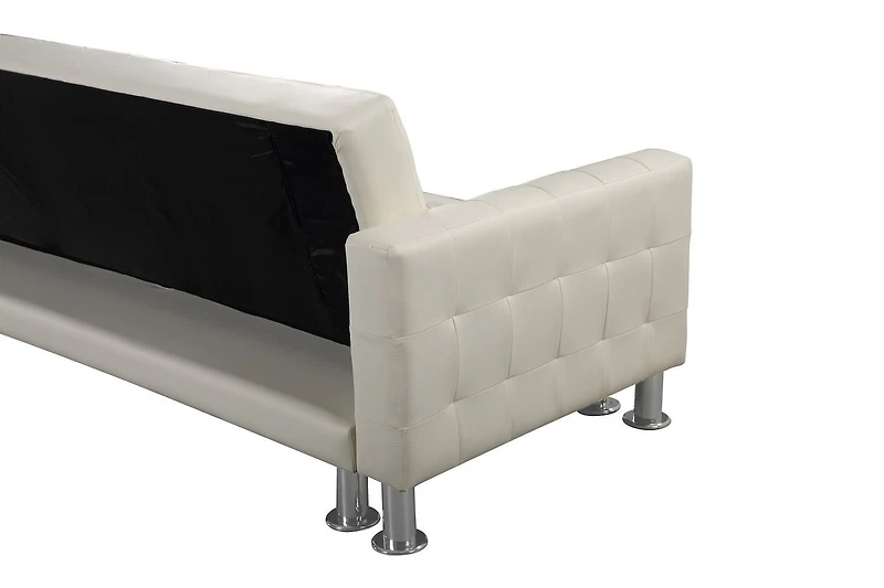 Velago Attalens Adjustable Faux Leather Sectional Sleeper Sofa