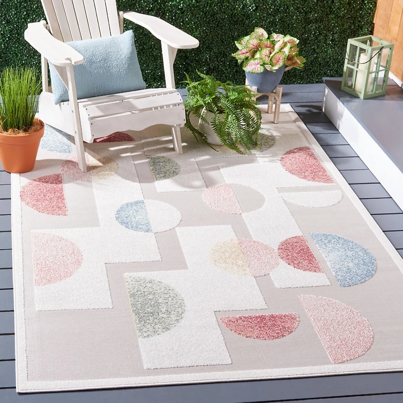 SAFAVIEH Sarasota Toria Tapis Géométrique Intérieur/Extérieur