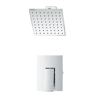 Square Pressure-balanced shower set. PEX connection 1/2-in chrome finish