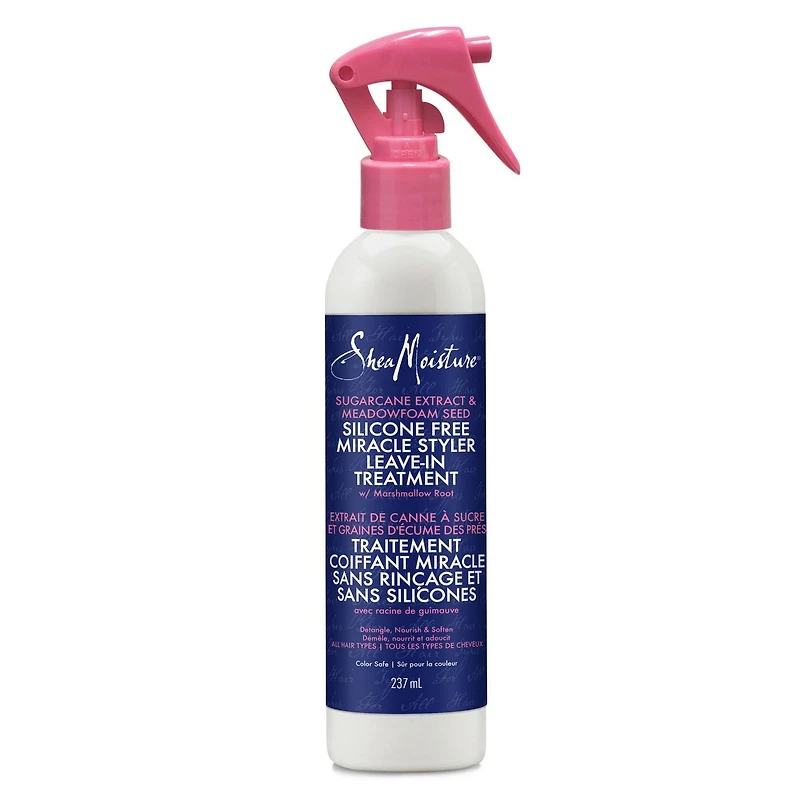 Traitement Coiffant Miracle Sans Rinçage et Sans Silicones SheaMoisture Extrait de Canne à Sucre et Graines d'Écume des Prés 237 ml Traitement Sans Rinçage et Sans Silicones