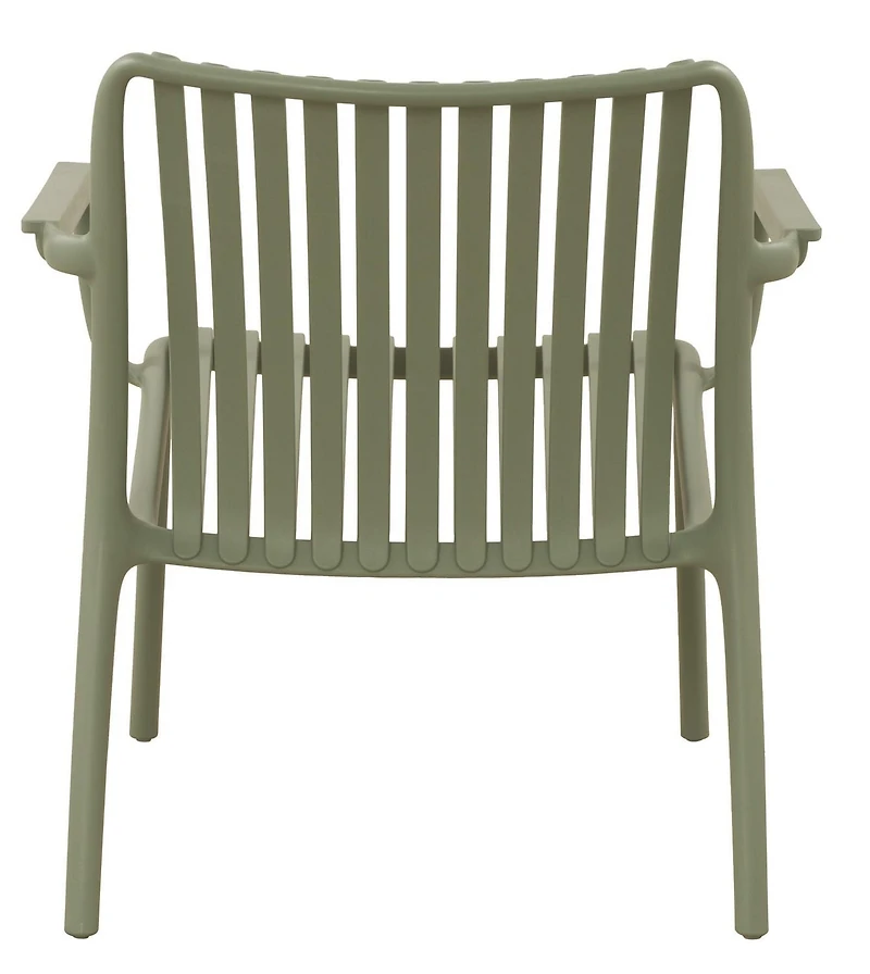 Summer stripe line one-seater chair with arm, Green Jade