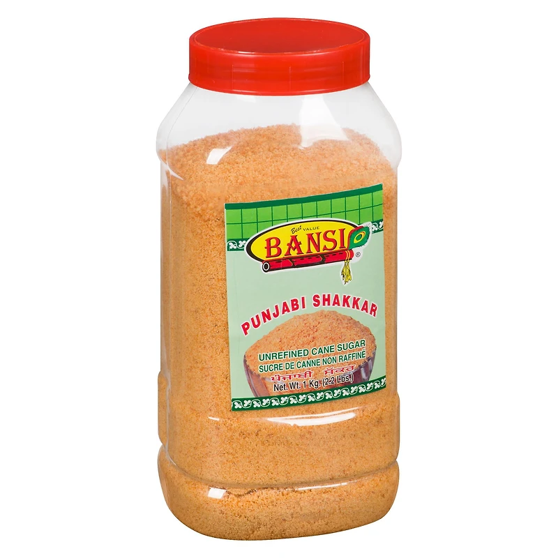 Bansi Punjabi Shakkar Unrefined Cane Sugar, 1kg 2.2lb