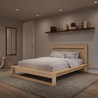 Morgan Queen Size Bedset with Headboard and Slatted Bedframe