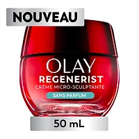 Crème pour le visage Olay, crème microsculptante hydratante pour le visage Regenerist, sans parfum – Hydratant, anti-âge, anti-rides, soins de la peau – Acide hyaluronique, niacinamide 50 mL