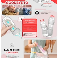 Playtex Baby® Anti-Colic, Reduce Gas, Air Free Nurser Bottle with 15 Pre-Sterilized Disposable Drop-Ins Liners, Closer to Breastfeeding, 4oz Bottles, 3 Count