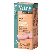 Vitry Be Green nail polish 2 in 1 base coat & top coat, Nail Polish 10mL