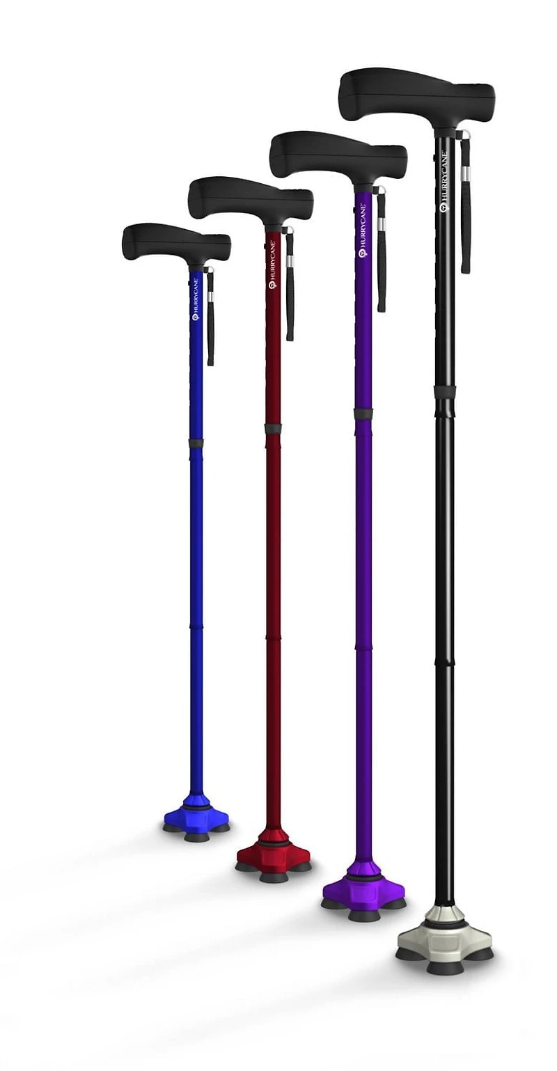 HurryCane Freedom Edition Folding Cane with T Handle, Black, #1 selling cane in America
