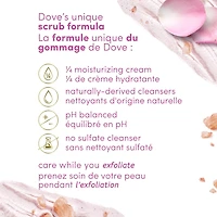 Dove Gommage corporel pour une peau visiblement soyeuse et nourrie, Sel de l'Himalaya et Huile de Rose avec ¼ de crème hydratante 425g