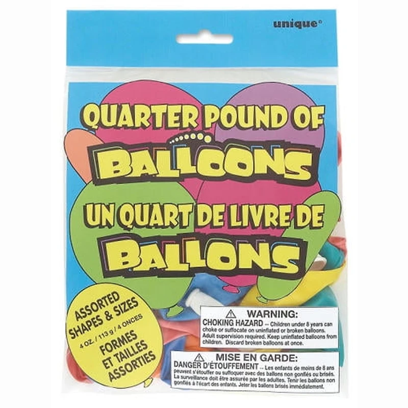 Quarter Pound Asst Balloons, Quarter Pound Asst Balloons