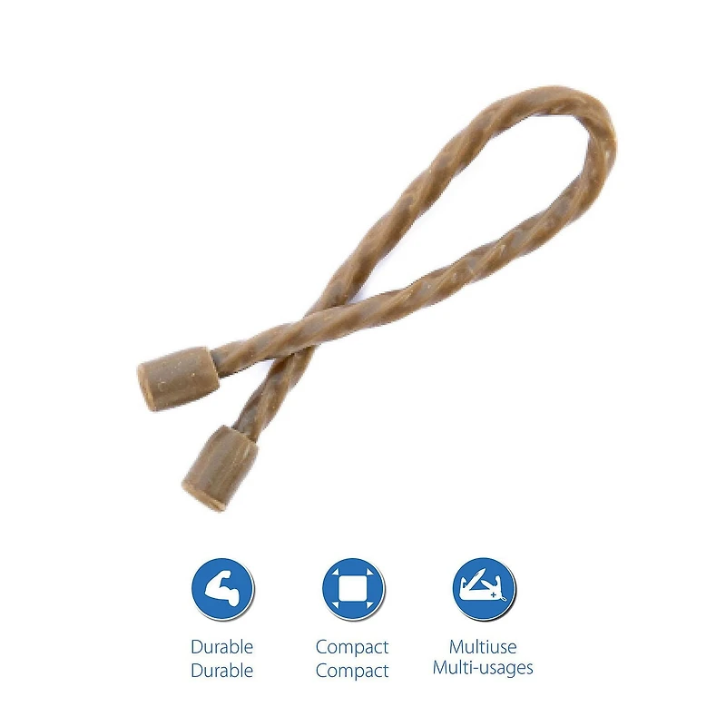 Ozark Trail 6in Reusable Silicon Tie, Metal Twist Tie, Silicone & Steel Material, size :6in L