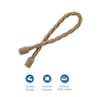 Ozark Trail 6in Reusable Silicon Tie, Metal Twist Tie, Silicone & Steel Material, size :6in L