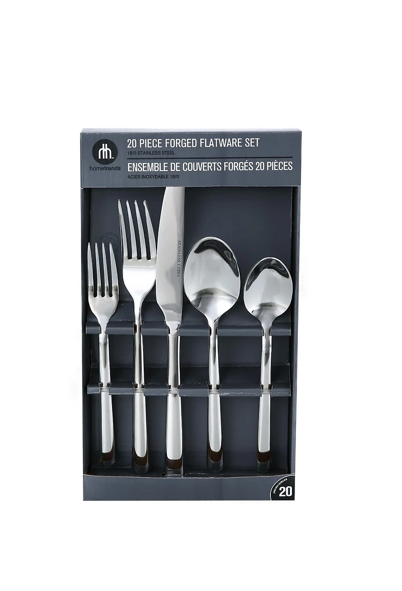 Ensemble de 20 pièces couverts de Hometrends, Argent Ensemble de couverts 20 pièce