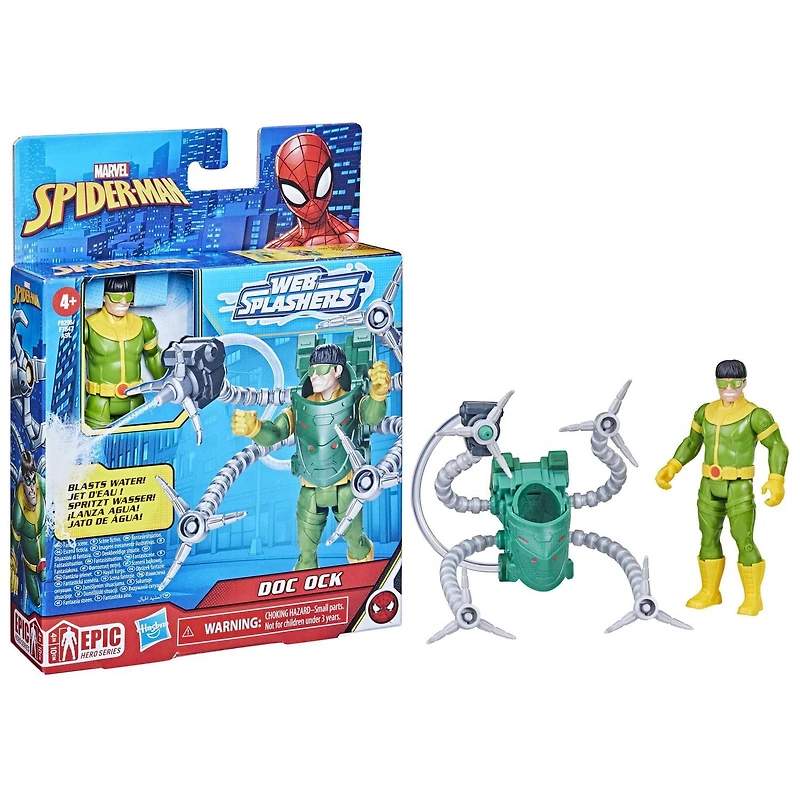 Marvel Spider-Man Aqua Web Warriors 4-Inch Doc Ock Toy with Accessory