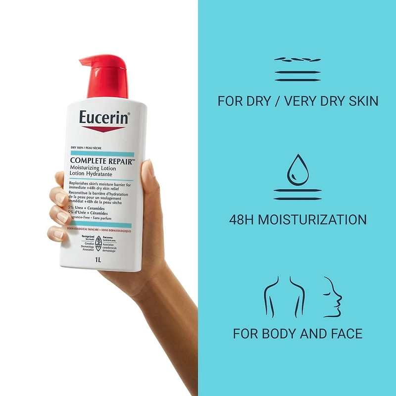EUCERIN Complete Repair lotion hydratante Peau sèche à très sèche 1l