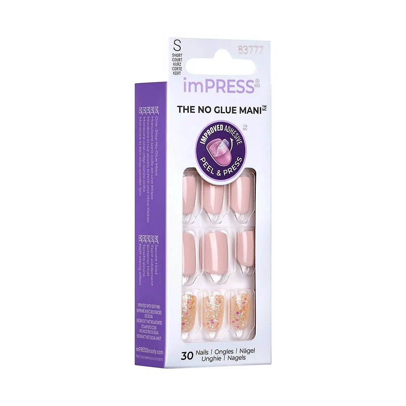 KISS ImPRESS Press-On - 30 faux ongles, courts Ongles à coller.