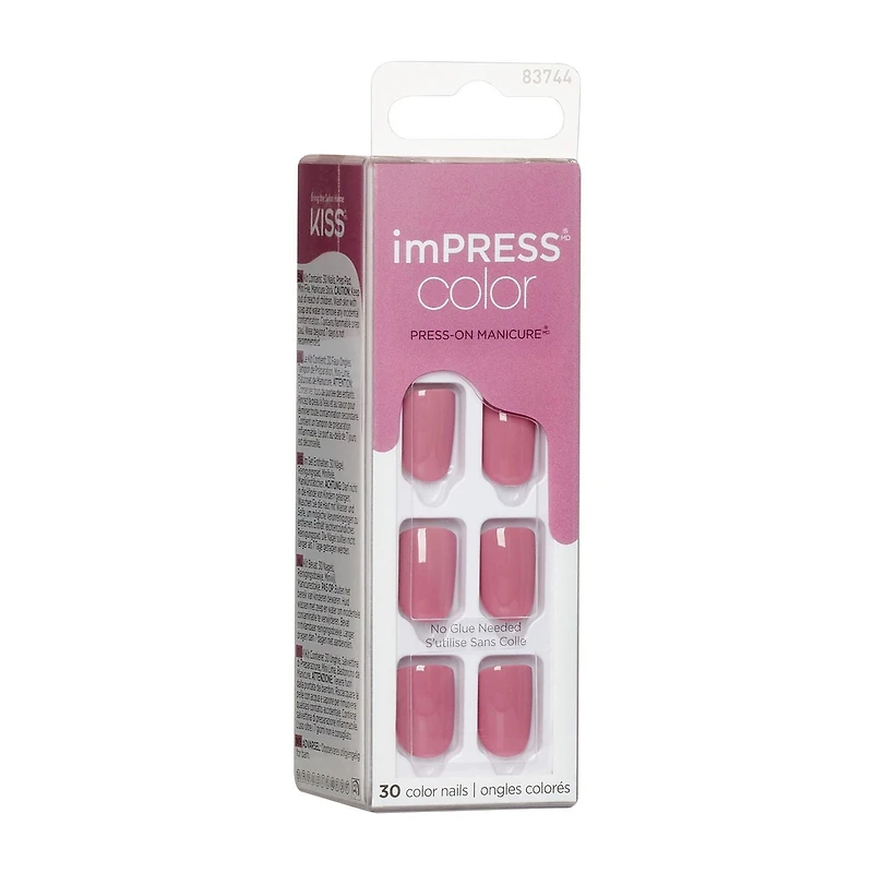 KISS ImPRESS Color - 30 faux ongles, courts Gel en minutes