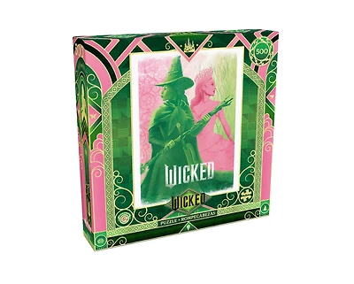 Buffalo Games Entertainment Pink Goes Good with Green (Wicked) 500-Piece Interlocking Jigsaw Puzzle for Adults Ages 14 and Older