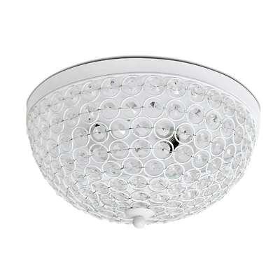 Elegant Designs Plafonnier à 2 ampoules en cristal Elipse