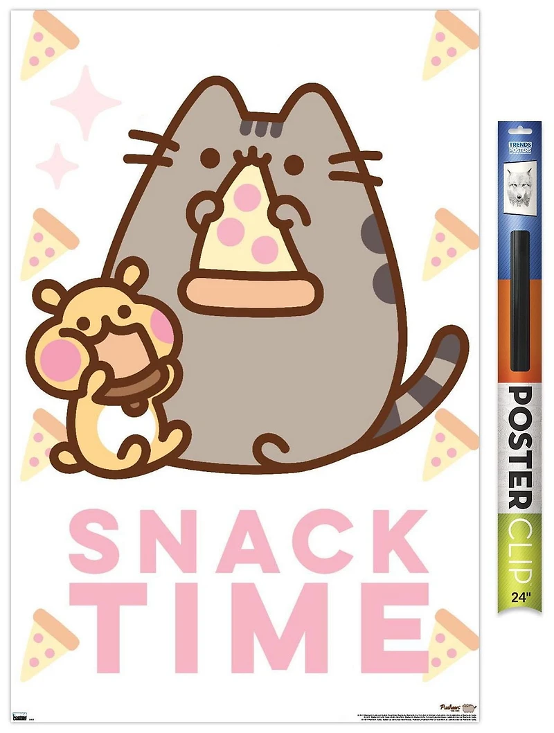 Pusheen - Snack Time Wall Poster, 14.725" x 22.375" Framed