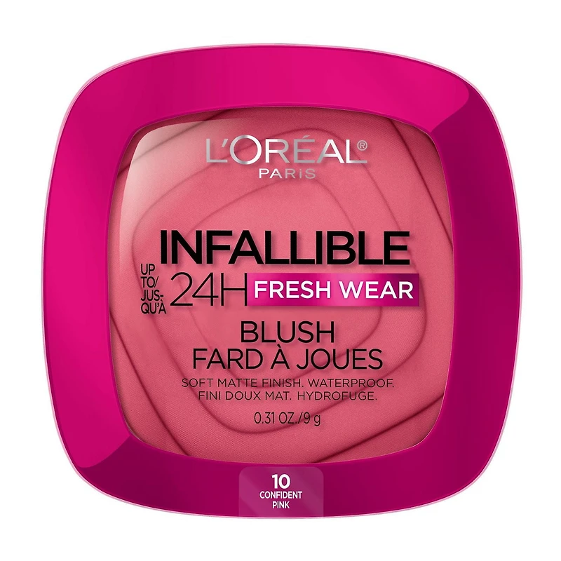 L'Oréal Paris Infallible 24H Freshwear Blush, Waterproof Soft Matte Finish, 9g