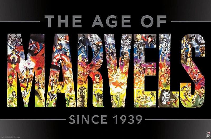 Marvel Comics - Marvel 80th Anniversary - Age of Marvels Wall Poster, 22.375" x 34"